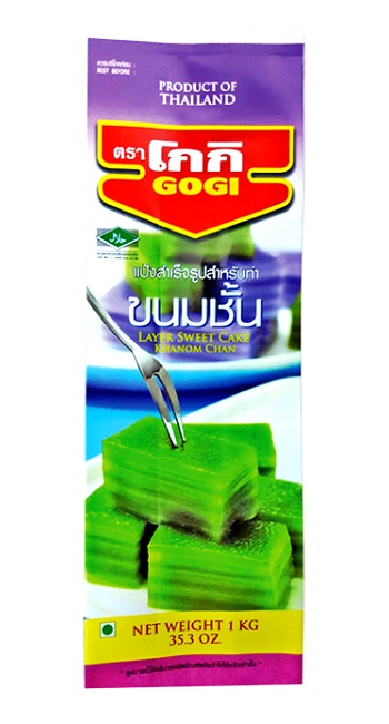 Farina di tapioca con zucchero per dolci Kanom Chan Gogi 1kg. Farina di tapioca con zucchero per dolci Kanom Chan Gogi 1kg.